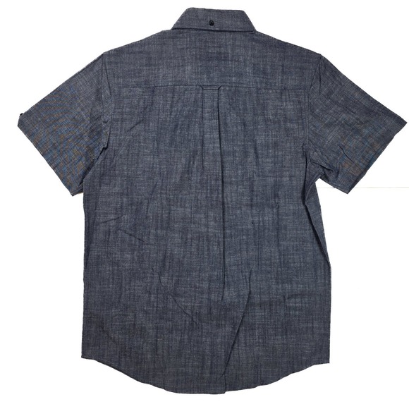 Ben Sherman Navy Blue Button Up Chest Pocket S/Sleeve Cotton Shirt Men's Size S - Picture 2 of 5